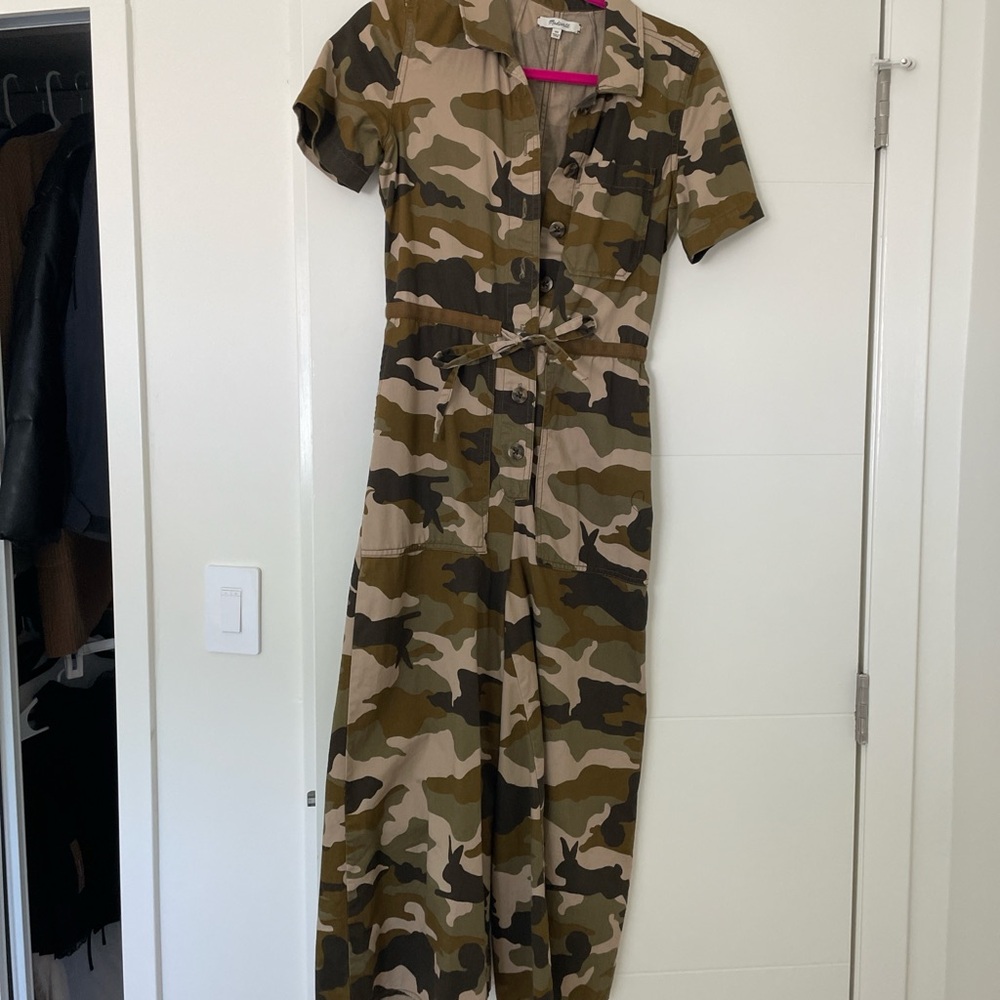 Madewell Camo Jumpsuit